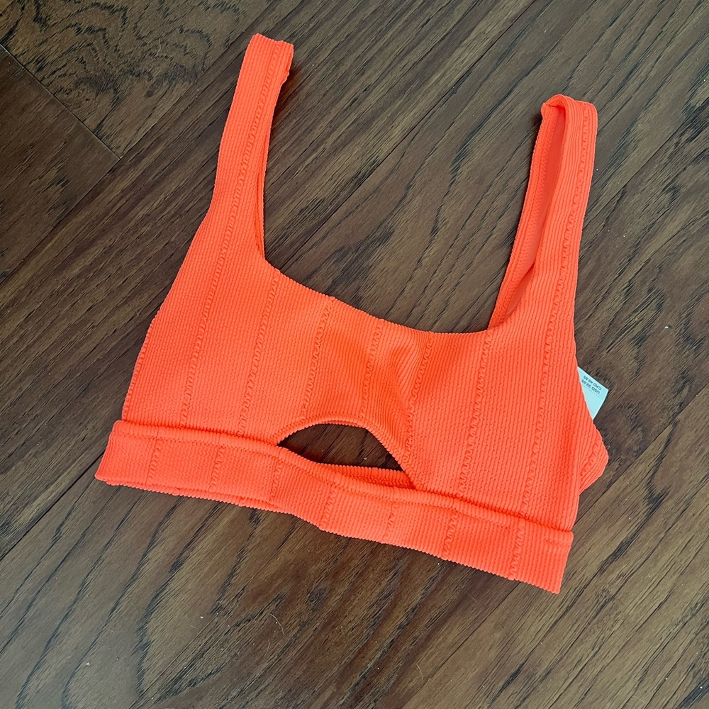 Aerie Crinkle Cut Scoop Bikini Top